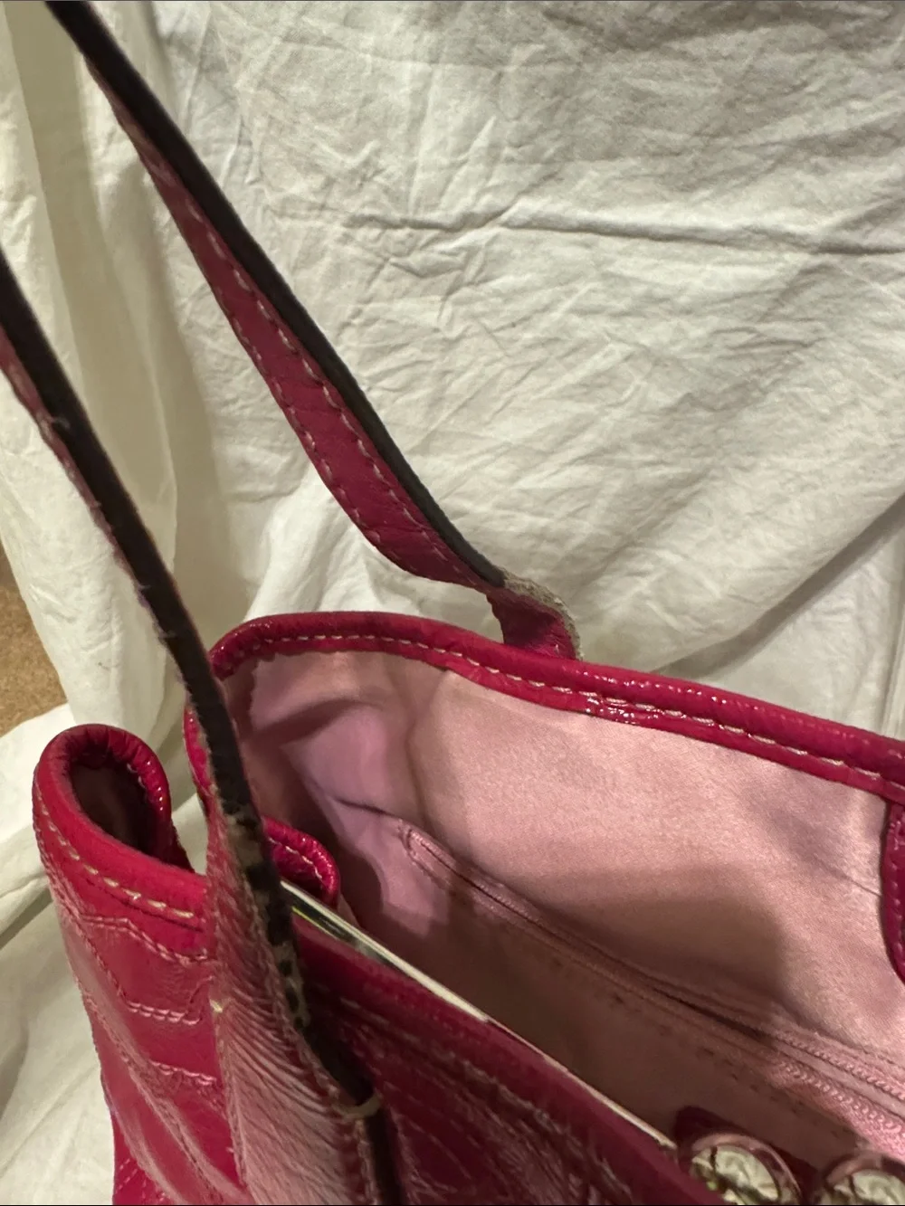 Coach Fuchsia Leather Signature Tote